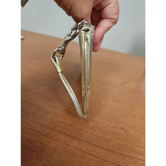 Coach Vintage Metallic Gold Leather Wristlet Purse with tag - Picture 4 of 9